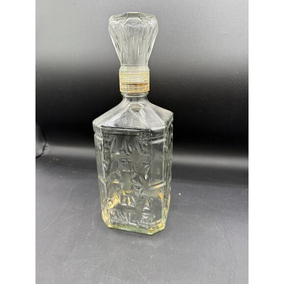Monarch Wine MANISCHEWITZ Clear Glass 10" Decanter w/ Original Stopper - Picture 1 of 8